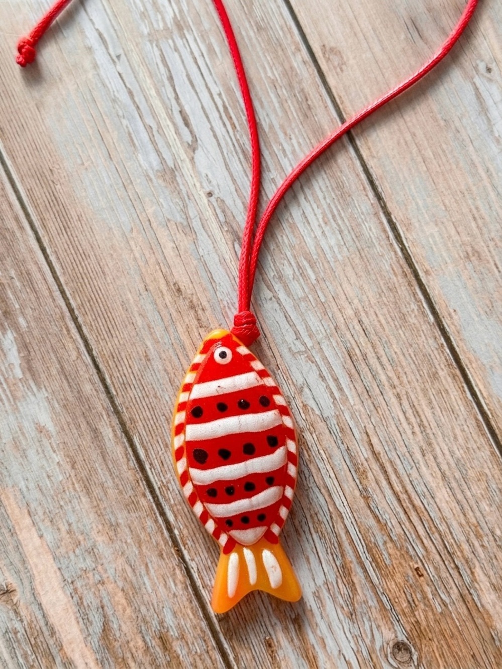 Zara Inspired Red Fish Pendant Necklace Summer Jewelry Cute Coastal Aesthetic